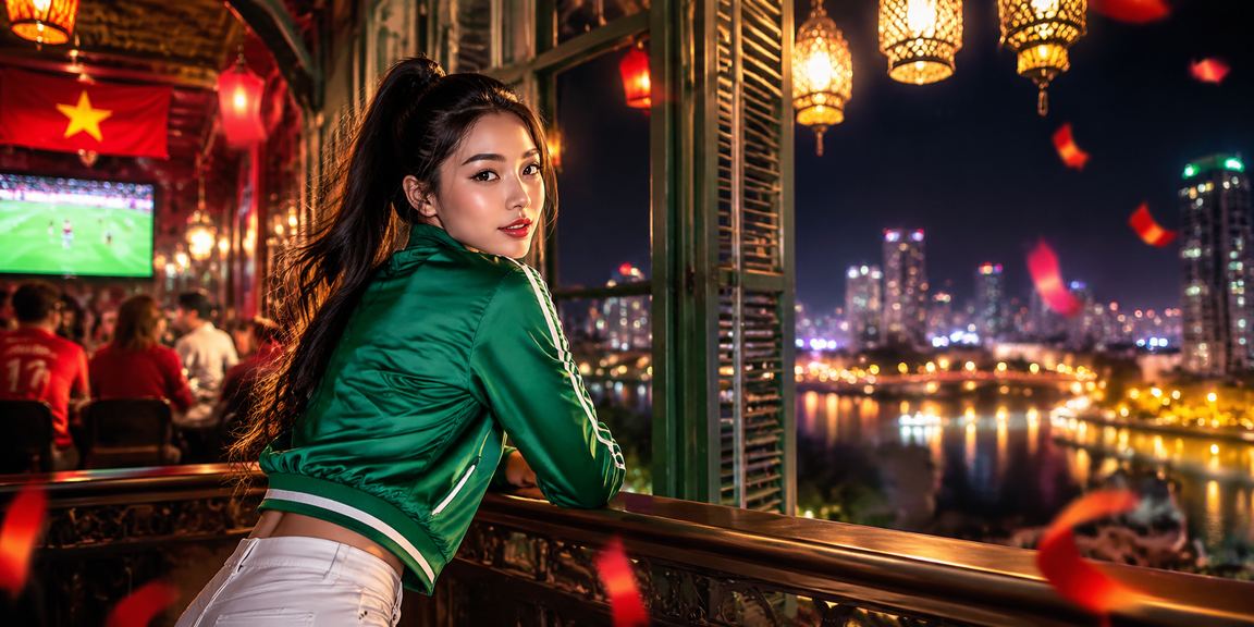 Người dùng Hà Nội theo dõi kèo bóng đá và đặt cược trong quán cà phê buổi tối